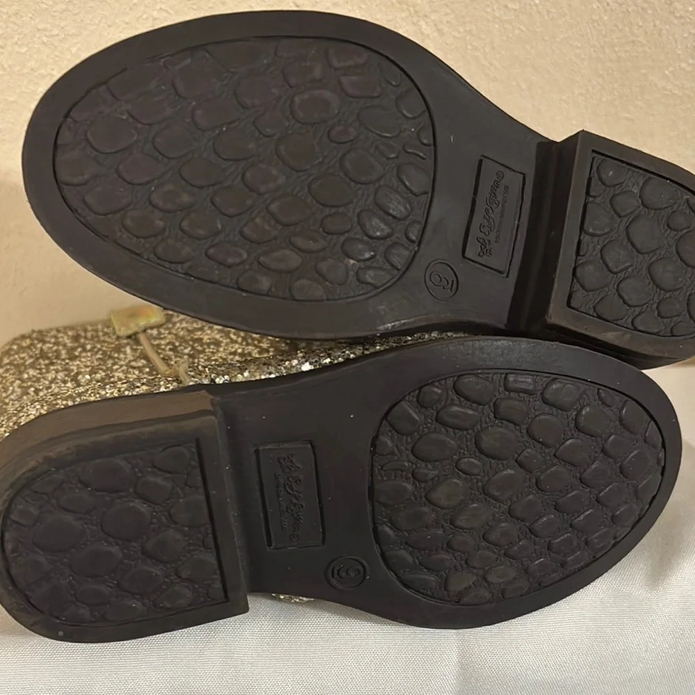 Sey Esteem Glittery  Gold Kids Boots